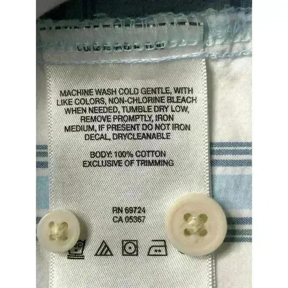 Columbia mens button front shirt M Regular Fit short sleeve blue plaid - Picture 4 of 5